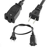 Tekit(4.92ft/1.5m) US Power Extension Cable Cord US AC 2-Prong Male/Female Power cable10A/125V,USA Outlet Saver Power Extension Cord Cable 2-Prong 2 Outlets for NEMA 5-15P to NEMA 5-15R,UL Certified