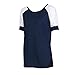 Kshion Women Summer Blouse Casual Tops Lace T-Shirt Tee Short Sleeve Black (L)