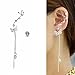 CIShop Asymmetry Buttefly Alloy Zircon Stud Earrings Ear cuff Earrings Sweet Ear Wrap Hypoallergic