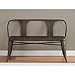 Vintage Metal Bench with Back. Spruce up Your Foyer or Backyard with This Vintage Style Metal Bench. This Indoor/outdoor Metal Bench Has a Scratch-resistant Powder Coat Finish. This Metal Bench Will Complement Your Home with Its Steel Construction.