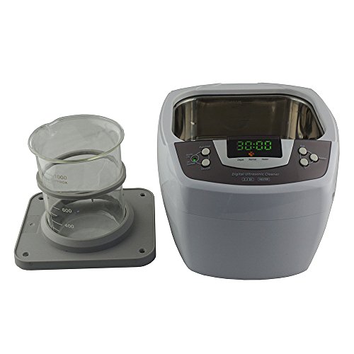 iSonic Ultrasonic Cleaner P4810, 2.1Qt/2 L, with 1000 ml Single Beaker Holder Set for DIY