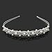 Pixnor Wedding Party Bridal Bridesmaid Flower Girl Double Faux Pearl Crown Headband Tiara