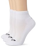 ASICS Men's Cushion Quarter (3 Pack), White, Large