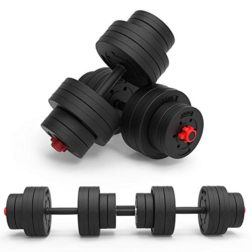NBJstar Adjustable Dumbbells Sets, 2 in 1 Dumbbell Barbell Set, Free