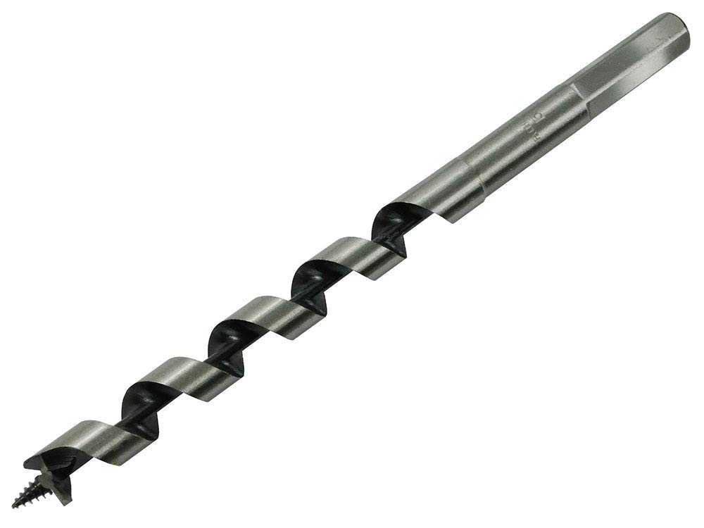 Faithfull Combination Wood Auger Bit 10mm x 200mm with Pitched Screw Point for Accurate Starting