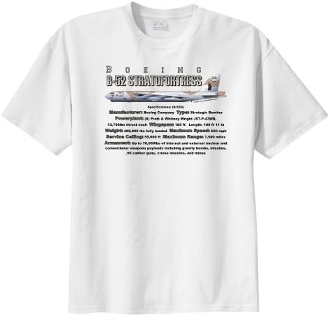 WarbirdShirts Men's Boeing B-52 Stratofortress Short Sleeve T-Shirt Adult Large