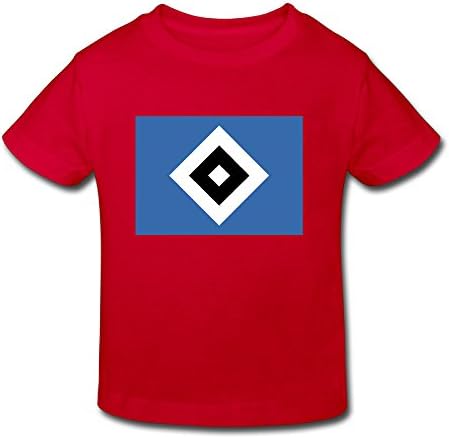 Iseow Toddler's Hamburger Sportverein HSV Hip Pop Kids Boys Girls Short Sleeves Cotton T Shirt Size 3 Toddler Red
