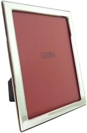 Cunill Silver Narrow Beaded Frame for 5 by 7-Inch Photograph, Sterling Silver