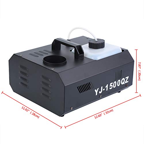 Ridgeyard Vertical Smoker Stage 1500W Fog Machine Up Spray DMX Fogger with Wireless Remote Control for DJ Club Disco Party Theatre Nightclub Stage Effecting (0.53 gal / 2000ml Tank Capacity)
