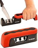 BladeAid Folding Knife Sharpener for Kitchen, Chef, Paring Knives. Professional Tool to Repair, Sharpen & Polish Blades. Strong, Stylish 3-Stage Manual Blade Sharpening Tool. Ergonomic Non-Slip Design