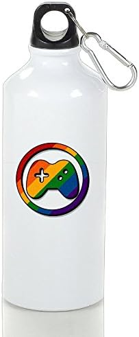 Guizhen Rainbow Game Controller Aluminum Leakproof Sport Water Bottle 400ml