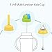 Bammax Baby Sippy Cup, 3 in 1 Multi-Function Baby Kids Water Cup, Stainless Steel Non-Toxic Non-Spill Infant Bottle with Silicone Straw, Heat Preservation