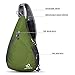 WATERFLY Packable Shoulder Backpack Sling Chest Sport Hiking Bag Cover Bicycle Messenger Cross Body Bag Rucksack (Olive)