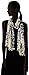 D&Y Women's Dotted Leaves with Pom Trim Scarf