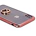 iPhone X Case, Thin Clear Luxury TPU Rose Gold Bumper Case Cover with Built-in Ring Grip Holder for Apple iPhone X - Rose Gold