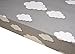 Premium Pack N Play Playard Sheet, 100% ORGANIC Cotton, Fits Perfectly Any Standard Playard Mattress up to 5 Inch, Clouds