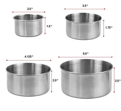 Ecozoi LEAK PROOF Stainless Steel Lunch Container Lunch Box 4 Pc Set with Silicone Lids | BONUS Cotton Carrying Case | Zero Waste Packaging | Eco Friendly Bento Box Food Storage Snack Containers