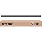 DPXMYG 72 inch Ceiling Fan Downrod, 6 FT Black Downrod for Ceiling Fan, 1 inch Outside Diameter, Ceiling Fan Boom Suitable fo
