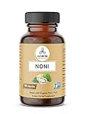 180 Capsules Organic Noni Fruit -100% Organic Noni Fruit Powder, 1000mg Per Serving | Veg Capsules