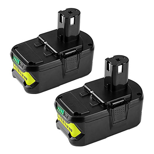 Energup Replacement 2Pack 5000Ah 18V Ryobi Battery for Ryobi 18-Volt P102 P103 P105 P107 P108 P109 Ryobi ONE+ Cordless Tool Ryobi 18V Lithium Batteries