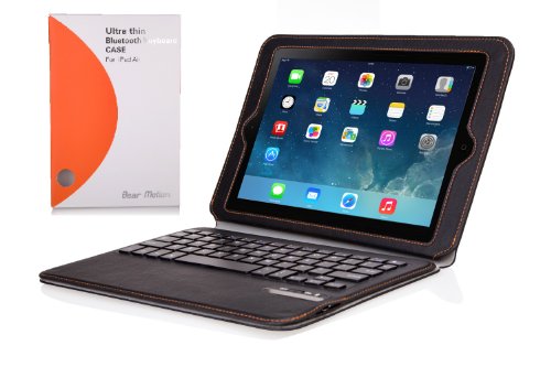Bear Motion for iPad Air - Ultra thin Folio Case with Detachable Bluetooth Keyboard for Apple iPad Air