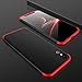PC Hard Cases Ultra-Thin 3 in 1 Cover with Screen Protector for X/XS(Red+Black+Red)