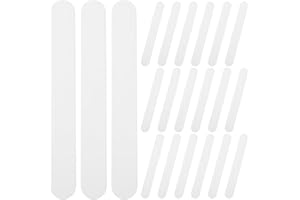 POPETPOP 25 Pcs Tongue Depressors - Plastic Spatulas for Dentist Healthy Oral Care,Popsicle Sticks for Food, Laboratory White Tongue Scraper