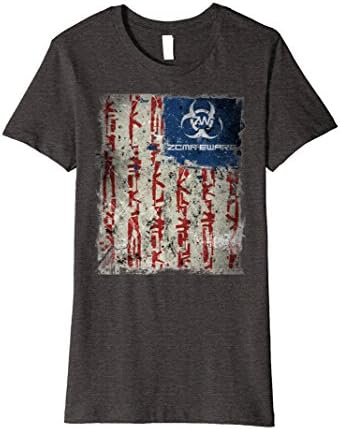 Womens Rustic US Gun Flag T-Shirt Small Dark Heather