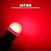SIRIUSLED Super Bright 1W 360 Degree Projector LED Bulbs for Interior Car Lights Gauge Instrument Panel Dome Map Side Marker Door Courtesy License Plate T10 168 192 194 2825 W5W Red