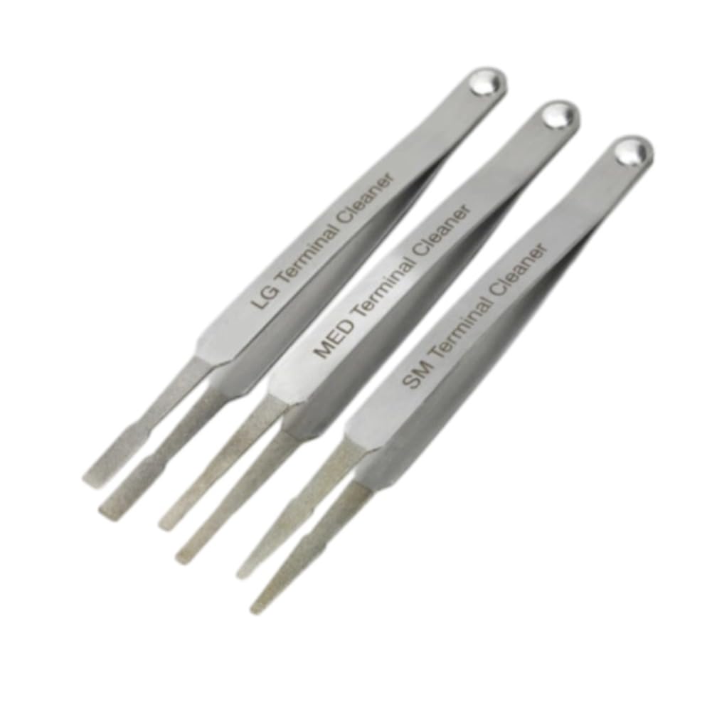 Photo 1 of KIMISS Battery Terminal Cleaner,  Metal Terminal Cleaning Tool Auto Repairing Hardware Tool for Small Electrical Spade Pin Connector