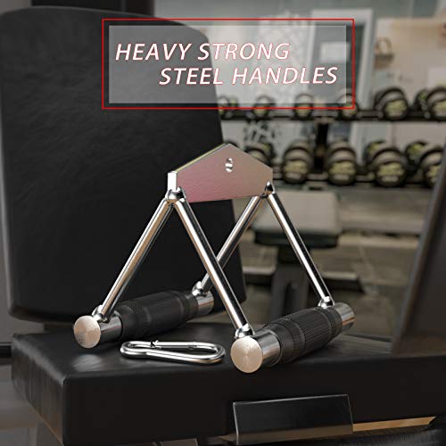 allbingo Pro Black Steel Cable Attachment Handles,Ultra Heavy Duty