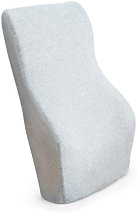 Lumbar Support Cushion – 100% Memory Foam Molds into Your Body Contours– Relieves Back Pains - Improves Seating Posture - Removable Washable Fabric Cover – Best for Car Seats, Chairs and More
