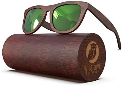 Polarized Bamboo Wood Sunglasses For Men & Women With Bamboo Sunglasses Case