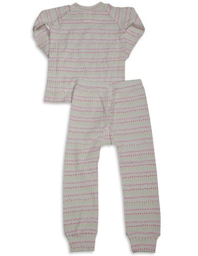 Sweet Potatoes - Little Girls' Long Sleeve Flowers Pajamas, White 30939-6