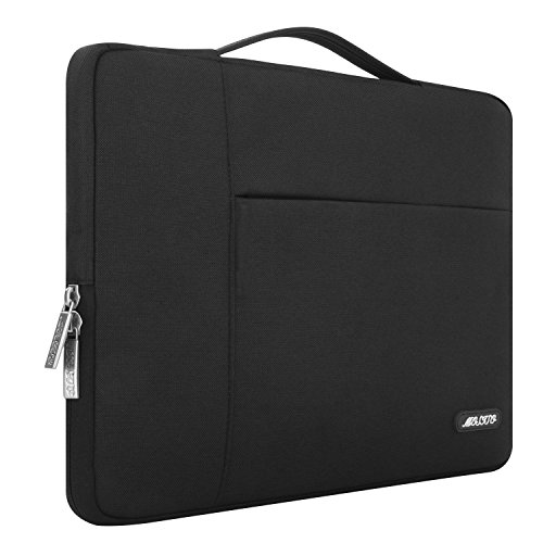 Mosiso Laptop Sleeve Case Protective Bag for 11-11.6 Inch MacBook Air, Ultrabook Netbook Tablet, Polyester Fabric Multifunctional Carrying Briefcase Handbag Cover, Black
