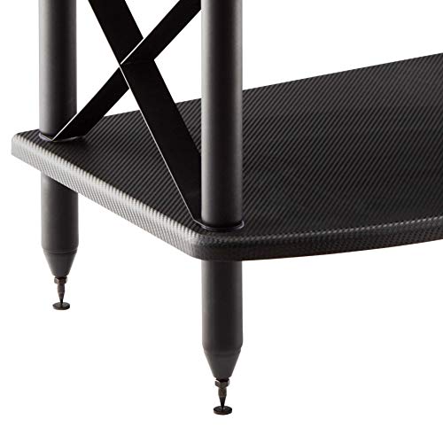 Pangea Audio Vulcan X Four Shelf Audio Rack Media Stand, and Components Cabinet Carbon Fiber Vinyl - Thumbnail 5