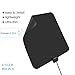 TV Antenna, Indoor Amplified Digital HDTV Antenna, 50 Mile Range With Detachable Amplifier Signal Booster For 1080P High Reception, USB Power Supply And 13.2' Coaxial Cable - Black