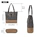 ArcEnCiel Women's Canvas Shoulder Hand Bag Tote Bag (Gray)