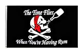 Time Roaming 3x5 Ft The Time Flies When You're Having Rum Pirate Polyester Flag with Brass Grommets
