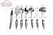 Stainless Steel Kitchen Utensil Set - 7 Cooking Utensils - Nonstick Kitchen Utensils Cookware Set with Spatula & Serving Spoons - Best Gadgets with Hooks for Holder and recipes e book (set de cocina)