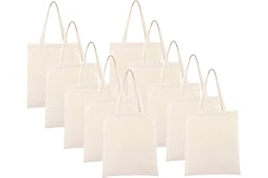 E-Found 10 PCS Sublimation Blank Bag Extra-Large size 15.7X13.7 Inch Craft Canvas Bag Paintable Suitable Washable Grocery Tote canvas Shopping Tote Bags for DIY Carry Books Wedding Gift Bag