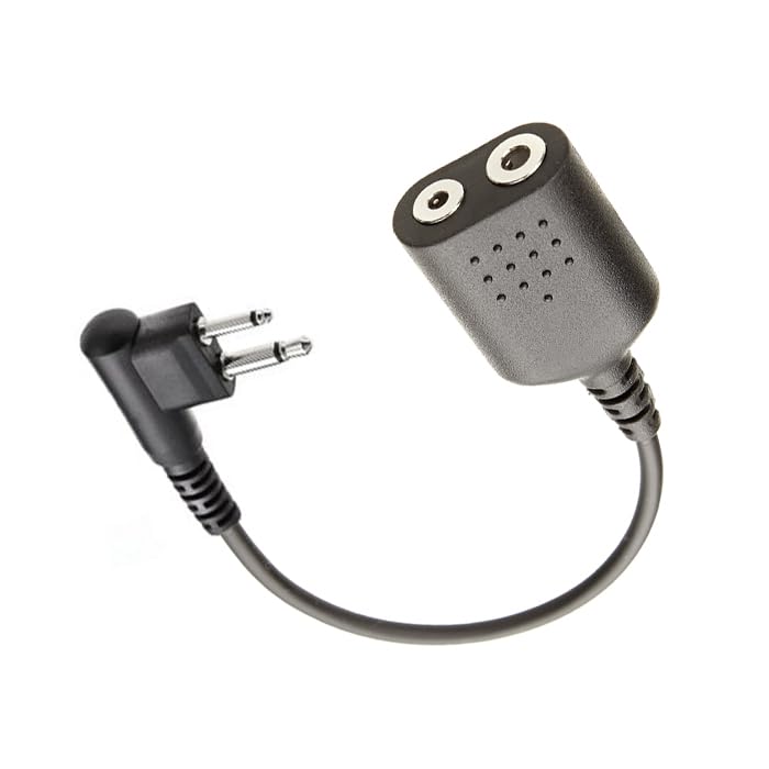 Earpiece Adaptor Compatible with ICOM 2 Pin to Motorola 2 Pin Radio