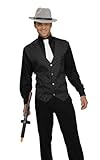 Men's Gangster Shirt, Vest And Tie Costume