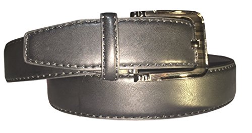 Classic Men's PU Leather Belt for Dress or Casual (M/L, BLACK)