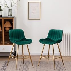GBZB Velvet Barstools, Kitchen Bar Stools with