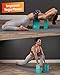 URBNFit Yoga Block – (2PC Blocks Set with Stretch Strap) – Moisture Resistant High Density EVA Foam Block – Improve Balance and Flexibility Perfect for Home or Gym – Free PDF Workout Guide (Teal)thumb 3