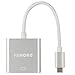 USBC to DVI Adapter, FEMORO USB 3.1 Type C(Thunderbolt 3 Compatible) to DVI Adapter for 2016/2017/2018 MacBook Pro Chromebook Pixel Yoga 910/920 Samsung S8/S9- Aluminum.