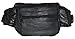 Leatherboss Genuine Leather Fanny Travel Outdoor hiking Cell phone holder pouch Wallet purse for men women, Black