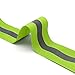 High Visibility Reflective Tape Strip, Fabric Florescent Reflective Safety Tape Sew-on Warning Safety Trim… (1.97in0.79in, Green)