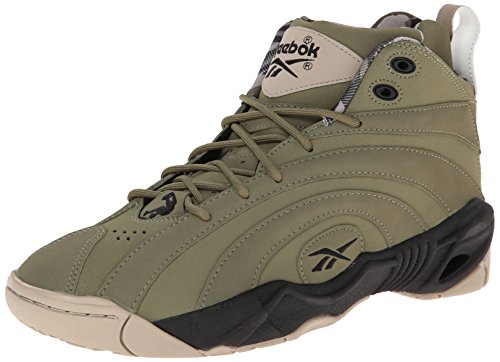 Reebok Men's Shaqnosis OG Basketball Shoe, Cargo Green/Black/Khaki/Forest, 8 M US